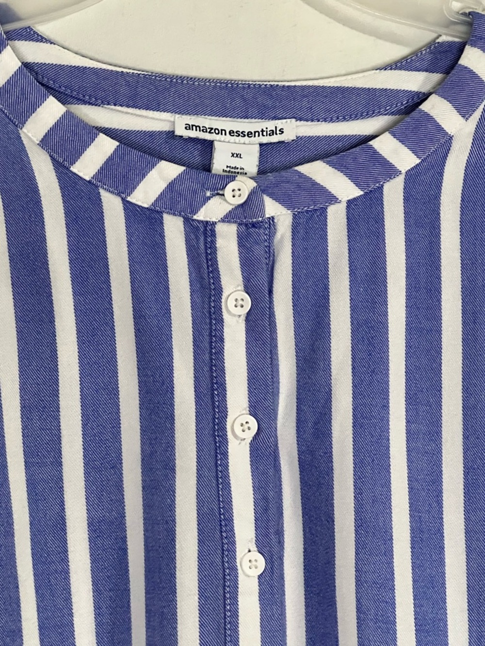 Amazon Essentials Blue & White Vertical Stripe Tunic Top - Size XXL - Picture 10 of 15